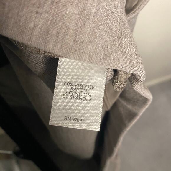 J Jill Pointe Slim Leg Gray Brown Pull On Dress Pants Size Large Petite Pockets - Picture 9 of 13